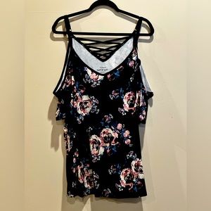 Torrid Floral Flutter Sleeve Top